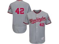 Men's Washington Nationals Jackie Robinson Majestic Gray Authentic Collection Flexbase Jersey
