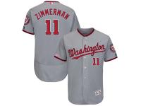 Men's Washington Nationals Ryan Zimmerman Majestic Gray Road Authentic Collection Flex Base Player Jersey
