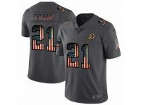Men's Washington Redskins #21 Sean Taylor Carbon Black Retro Flag Limited Player Football Jersey
