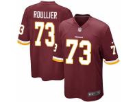 Men's Washington Redskins #73 Chase Roullier Game Burgundy Red Team Color Football Jersey