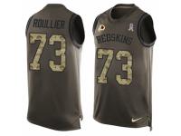 Men's Washington Redskins #73 Chase Roullier Green Salute to Service Tank Top Football Jersey