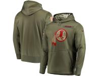 Men's Washington Redskins Nike Olive Salute to Service Sideline Therma Performance Pullover Hoodie