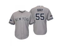 Men's Yankees 2018 Postseason Road Gray Sonny Gray Cool Base Jersey