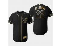 Men's Yankees 2019 Black Golden Edition Jacoby Ellsbury Flex Base Stitched Jersey