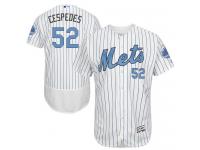 Mets #52 Yoenis Cespedes White (Blue Strip) Flexbase Authentic Collection 2016 Father Day Stitched Baseball Jersey