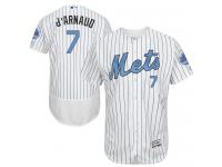 Mets #7 Travis d'Arnaud White (Blue Strip) Flexbase Authentic Collection 2016 Father Day Stitched Baseball Jersey