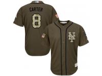 Mets #8 Gary Carter Green Salute to Service Stitched Baseball Jersey