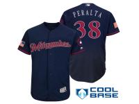 Milwaukee Brewers #38 Wily Peralta Navy Stars & Stripes 2016 Independence Day Cool Base Jersey