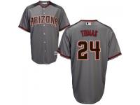 MLB Arizona Diamondbacks #24 Yasmany Tomas Men Grey Cool Base Jersey