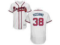 MLB Atlanta Braves #38 Arodys Vizcaino Men White Authentic Flexbase Collection Jersey