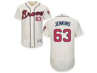 MLB Atlanta Braves #63 Tyrell Jenkins Men Cream Authentic Flexbase Collection Jersey