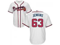 MLB Atlanta Braves #63 Tyrell Jenkins Men White Cool Base Jersey