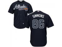 MLB Atlanta Braves #86 Shae Simmons Men Blue Cool Base Jersey