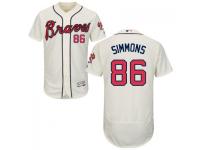 MLB Atlanta Braves #86 Shae Simmons Men Cream Authentic Flexbase Collection Jersey