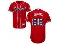 MLB Atlanta Braves #86 Shae Simmons Men Red Authentic Flexbase Collection Jersey