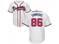 MLB Atlanta Braves #86 Shae Simmons Men White Cool Base Jersey