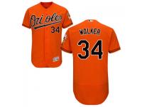 MLB Baltimore Orioles #34 Christian Walker Men Orange Authentic Flexbase Collection Jersey
