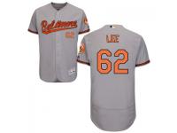 MLB Baltimore Orioles #62 Chris Lee Men Grey Authentic Flexbase Collection Jersey