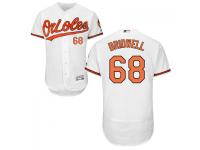 MLB Baltimore Orioles #68 Parker Bridwell Men White Authentic Flexbase Collection Jersey
