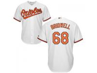 MLB Baltimore Orioles #68 Parker Bridwell Men White Cool Base Jersey