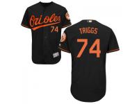 MLB Baltimore Orioles #74 Andrew Triggs Men Black Authentic Flexbase Collection Jersey