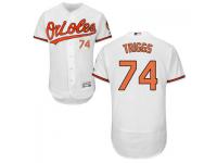 MLB Baltimore Orioles #74 Andrew Triggs Men White Authentic Flexbase Collection Jersey