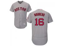 MLB Boston Red Sox #16 Deven Marrero Men Grey Authentic Flexbase Collection Jersey