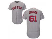 MLB Boston Red Sox #61 Brian Johnson Men Grey Authentic Flexbase Collection Jersey