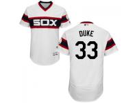 MLB Chicago White Sox #33 Zach Duke Men White Authentic Flexbase Collection Jersey
