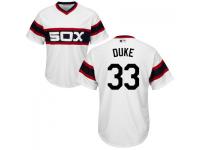 MLB Chicago White Sox #33 Zach Duke Men White Cool Base Jersey