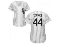 MLB Chicago White Sox #44 Jacob Turner Women White Stripe Cool Base Jersey