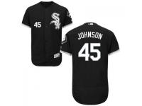 MLB Chicago White Sox #45 Erik Johnson Men Black Authentic Flexbase Collection Jersey