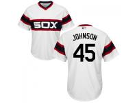 MLB Chicago White Sox #45 Erik Johnson Men White Cool Base Jersey