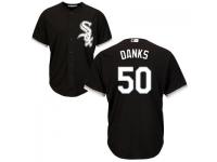MLB Chicago White Sox #50 John Danks Men Black Cool Base Jersey