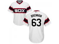 MLB Chicago White Sox #63 Brandon Brennan Men White Cool Base Jersey