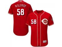 MLB Cincinnati Reds #58 Kyle Waldrop Men Red Authentic Flexbase Collection Jersey
