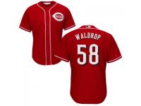 MLB Cincinnati Reds #58 Kyle Waldrop Men White Cool Base Jersey