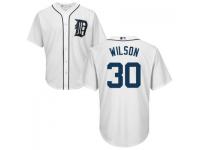 MLB Detroit Tigers #30 Alex Wilson Men White Cool Base Jersey
