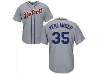 MLB Detroit Tigers #35 Justin Verlander Men Grey Cool Base Jersey