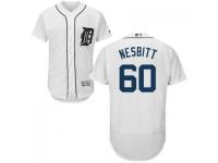MLB Detroit Tigers #60 Angel Nesbitt Men White Authentic Flexbase Collection Jersey