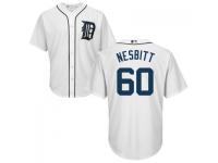 MLB Detroit Tigers #60 Angel Nesbitt Men White Cool Base Jersey