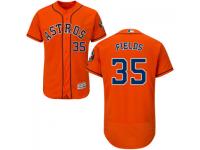 MLB Houston Astros #35 Josh Fields Men Orange Authentic Flexbase Collection Jersey