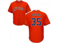 MLB Houston Astros #35 Josh Fields Men Orange Cool Base Jersey