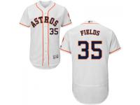 MLB Houston Astros #35 Josh Fields Men White Authentic Flexbase Collection Jersey
