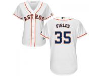 MLB Houston Astros #35 Josh Fields Women White Cool Base Jersey