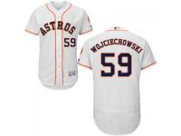 MLB Houston Astros #59 Asher Wojciechowski Men White Authentic Flexbase Collection Jersey