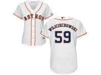 MLB Houston Astros #59 Asher Wojciechowski Women White Cool Base Jersey