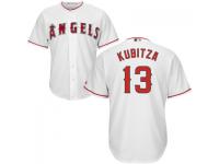 MLB Los Angeles Angels #13 Kyle Kubitza Men White Cool Base Jersey