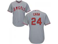 MLB Los Angeles Angels #24 C.J. Cron Men Grey Cool Base Jersey