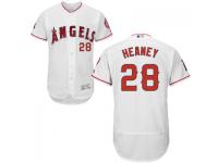 MLB Los Angeles Angels #28 Andrew Heaney Men White Authentic Flexbase Collection Jersey